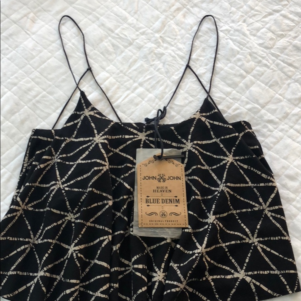 Black and cream Crop top